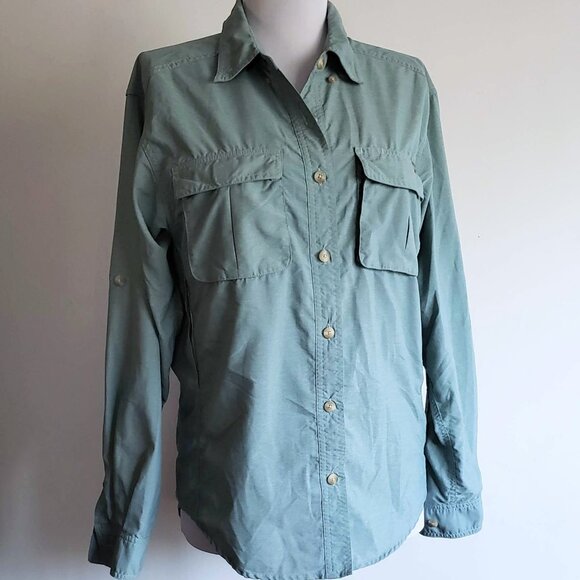 Exofficio Tops - Unisex EXOFFICIO Shirt Vented Adventure Hiking Safari Cargo Sage blue